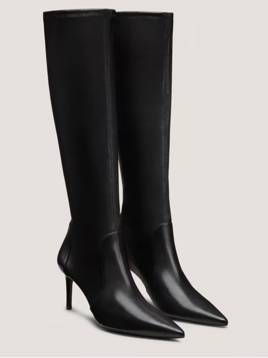 Stuart Weitzman Power Knee High 75 Boot - Black Leather, Us 7 / Eu 37.5 Nwot